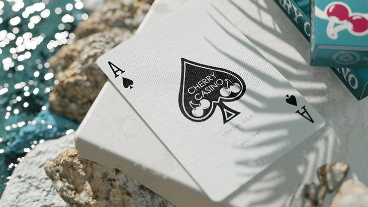Cherry Casino - Tropicana Teal Playing Cards by Pure Imagination Projects