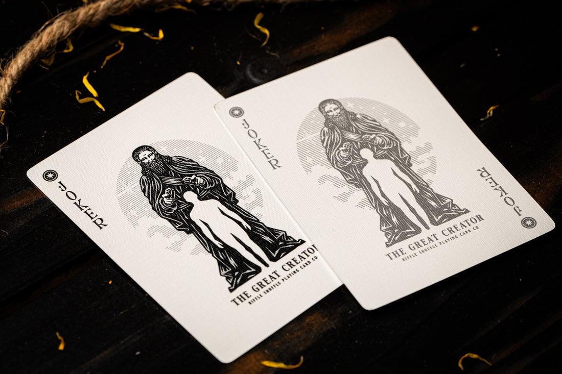 The Great Creator - Silver Collector's Edition Playing Cards by Riffle Shuffle Playing Card Company