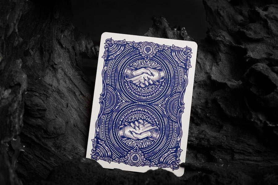 Deal with the Devil - Cobalt Blue Playing Cards by Darkside Playing Card Co