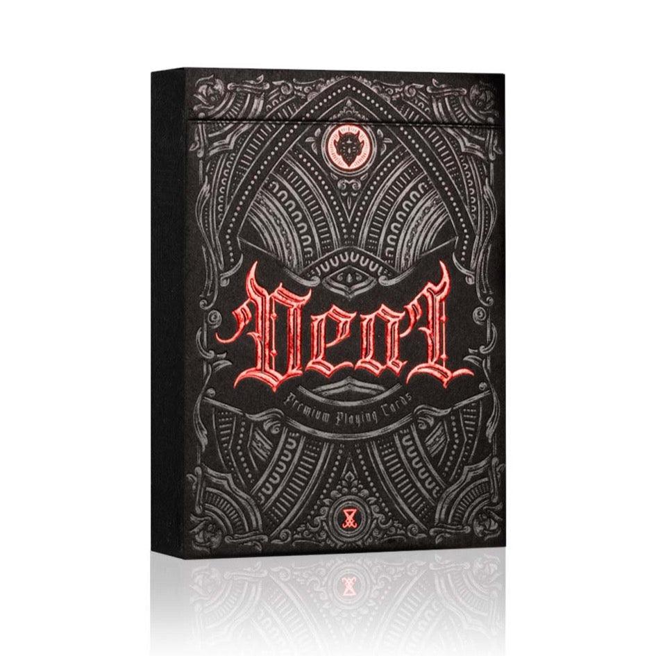 DEAL with the Devil - Scarlet Red Playing Cards by Darkside Playing Card Co