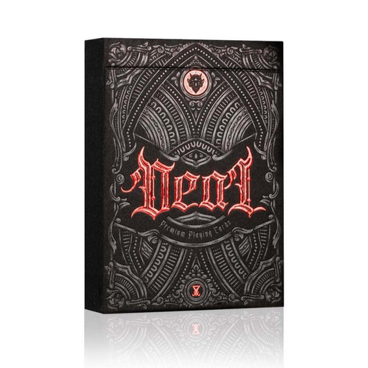 DEAL with the Devil - Scarlet Red Playing Cards by Darkside Playing Card Co