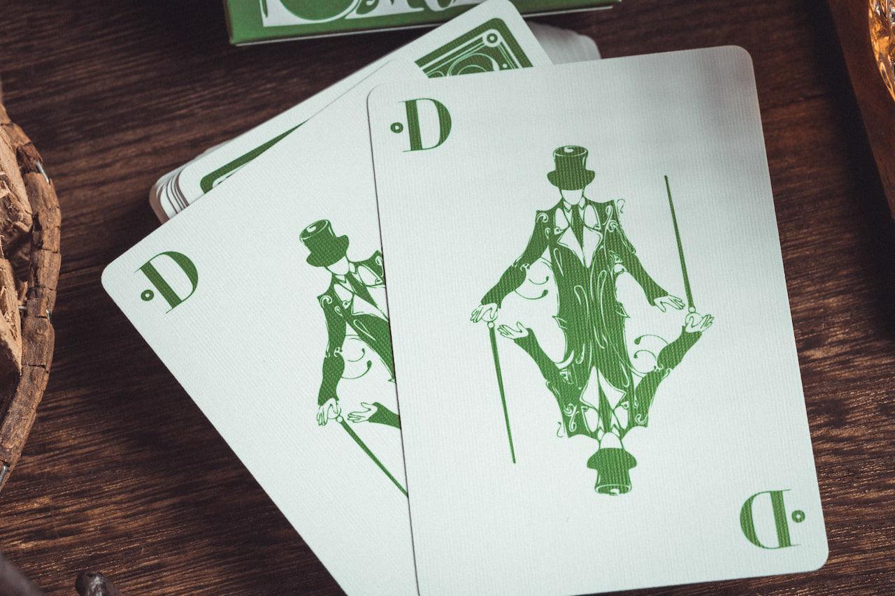 Smoke & Mirrors Playing Cards - V8 Green Standard Edition Playing Cards by Smoke & Mirrors Playing Cards