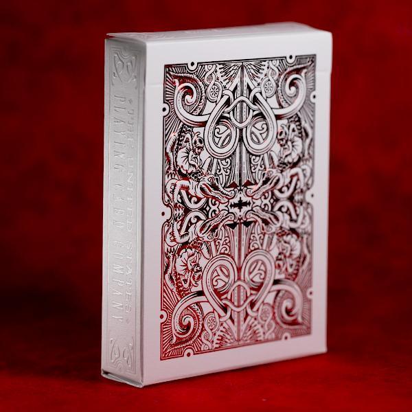 Red Metallic Gatorbacks Playing Cards by David Blaine