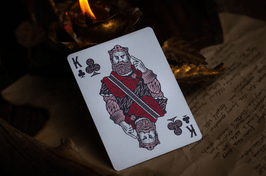 Devil's in the Details - Rose Gold in Leather Pouch Playing Cards by Riffle Shuffle Playing Card Company
