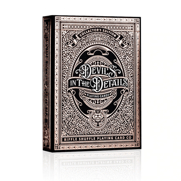 Devil's in the Details - Rose Gold in Leather Pouch Playing Cards by Riffle Shuffle Playing Card Company