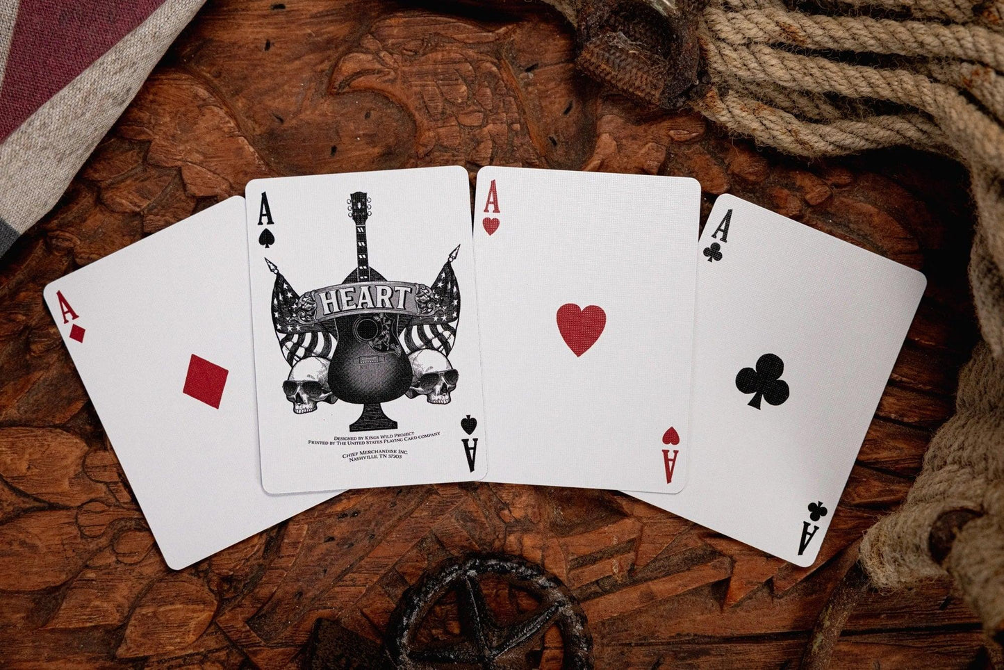 Eric Church Playing Cards - Heart Playing Cards by Kings Wild Project