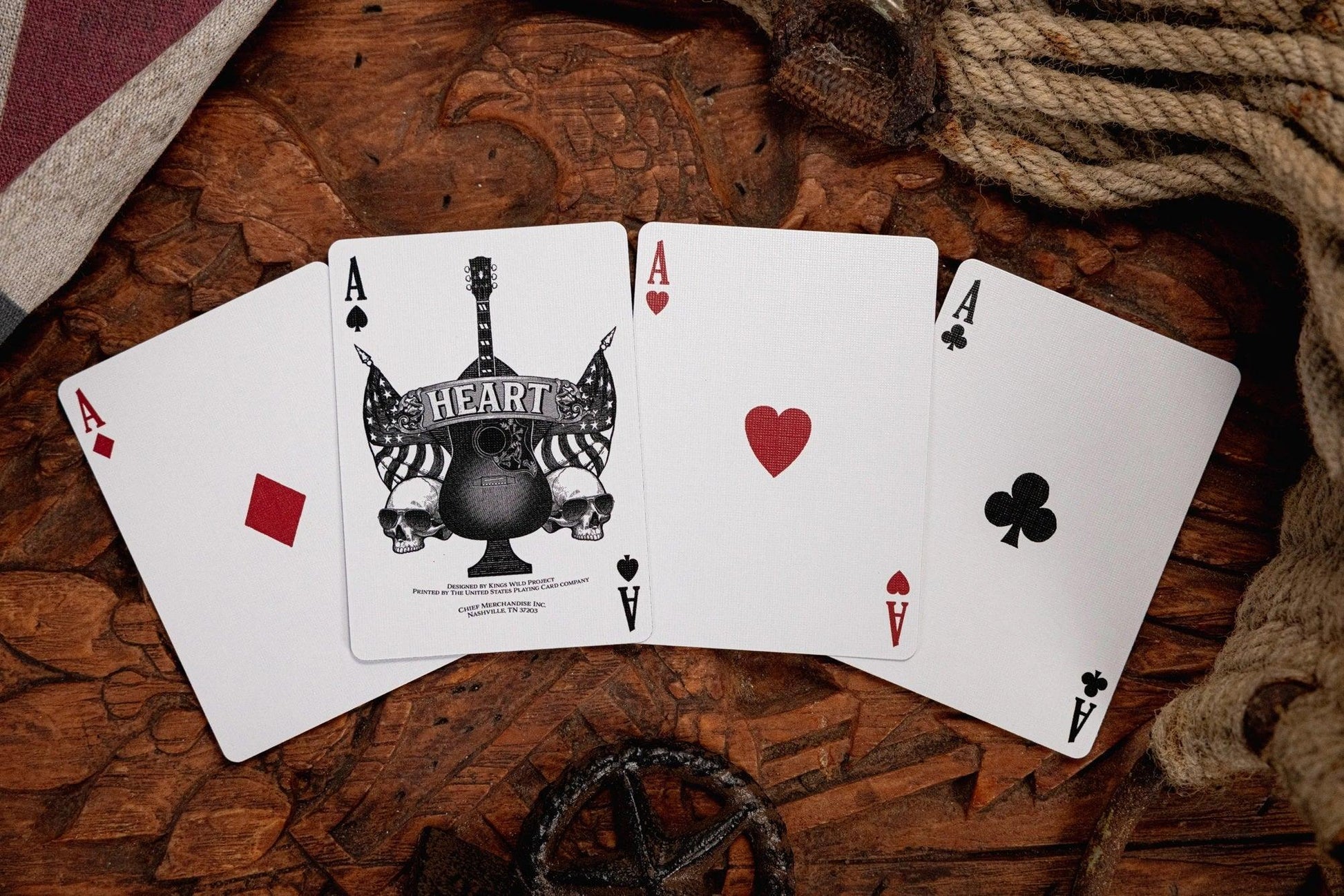 Eric Church Playing Cards - Heart Playing Cards by Kings Wild Project