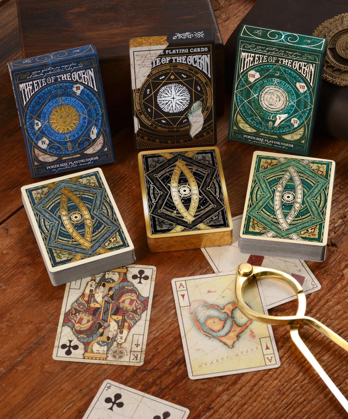 Gilded Eye of the Ocean Astra Polaris Playing Cards Playing Cards by Stockholm 17