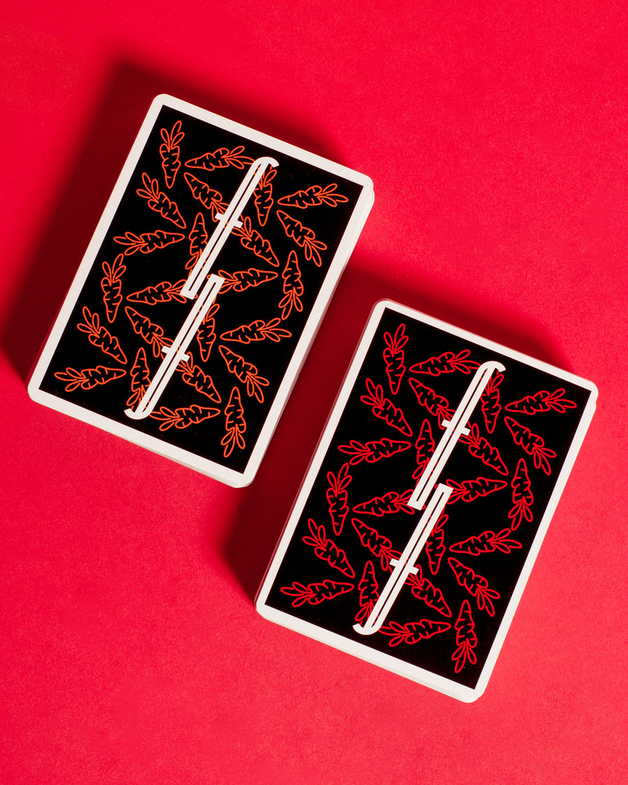 Fontaine Carrots V3 RED Playing Cards by Fontaine