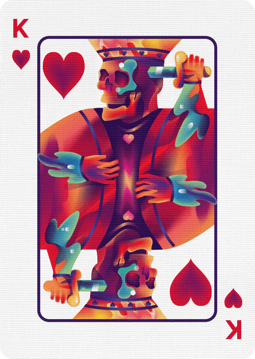 Furious Skull Playing Cards by Riffle Shuffle Playing Card Company