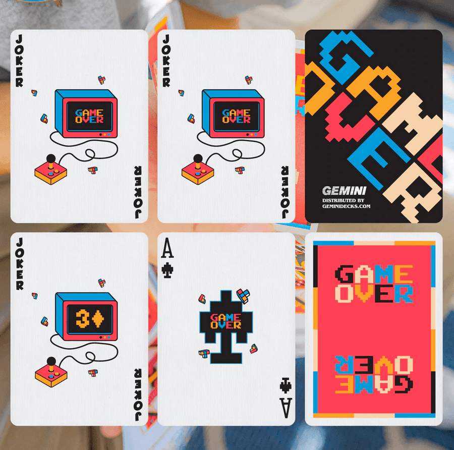 Game Over Playing Cards - Red Playing Cards by Gemini