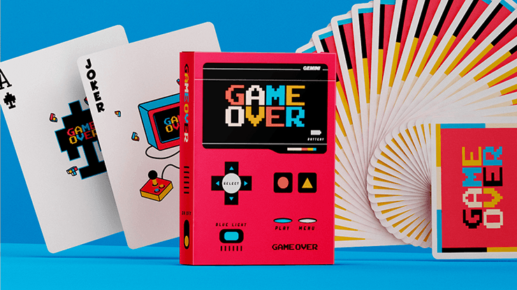 Game Over Playing Cards - Red Playing Cards by Gemini