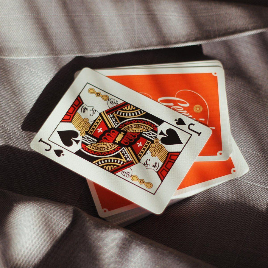 Gemini Casino 1975 Orange Playing Cards by Gemini