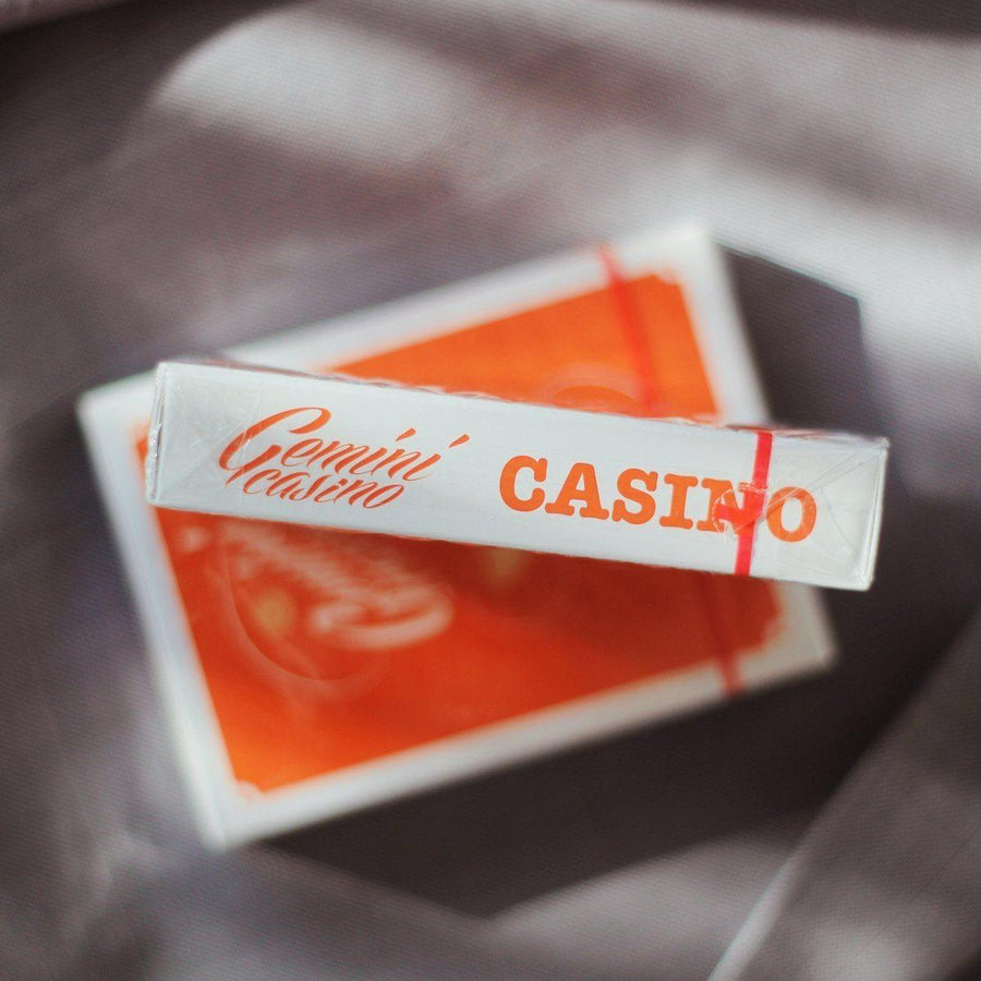 Gemini Casino 1975 Orange Playing Cards by Gemini