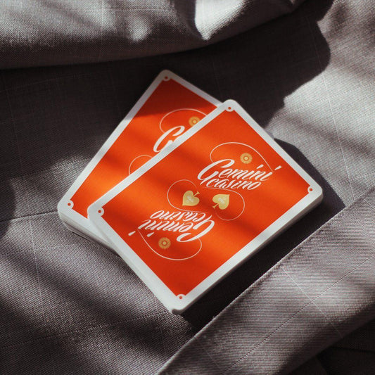 Gemini Casino 1975 Orange Playing Cards by Gemini