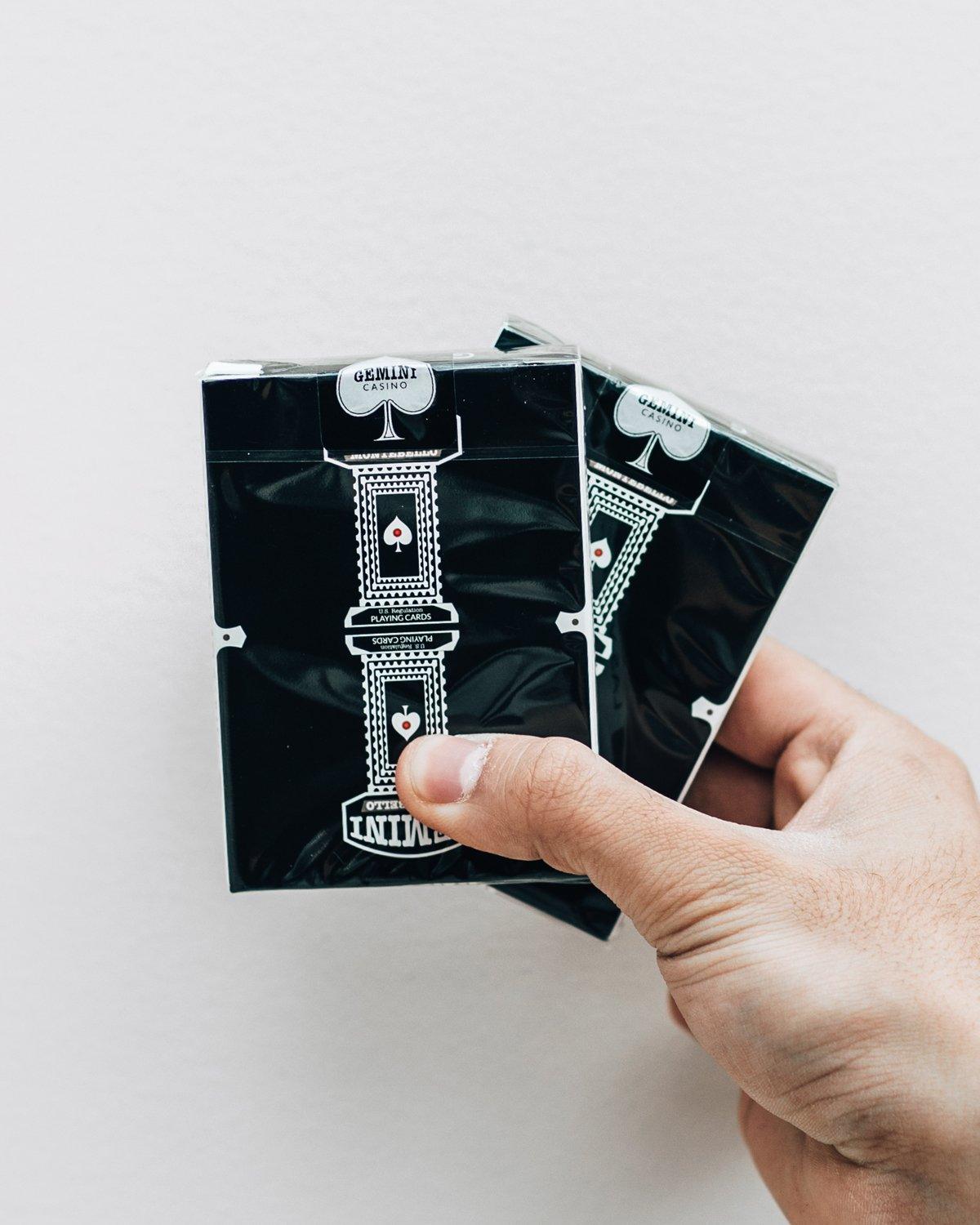 Black Gemini Casino Playing Cards Playing Cards by Gemini