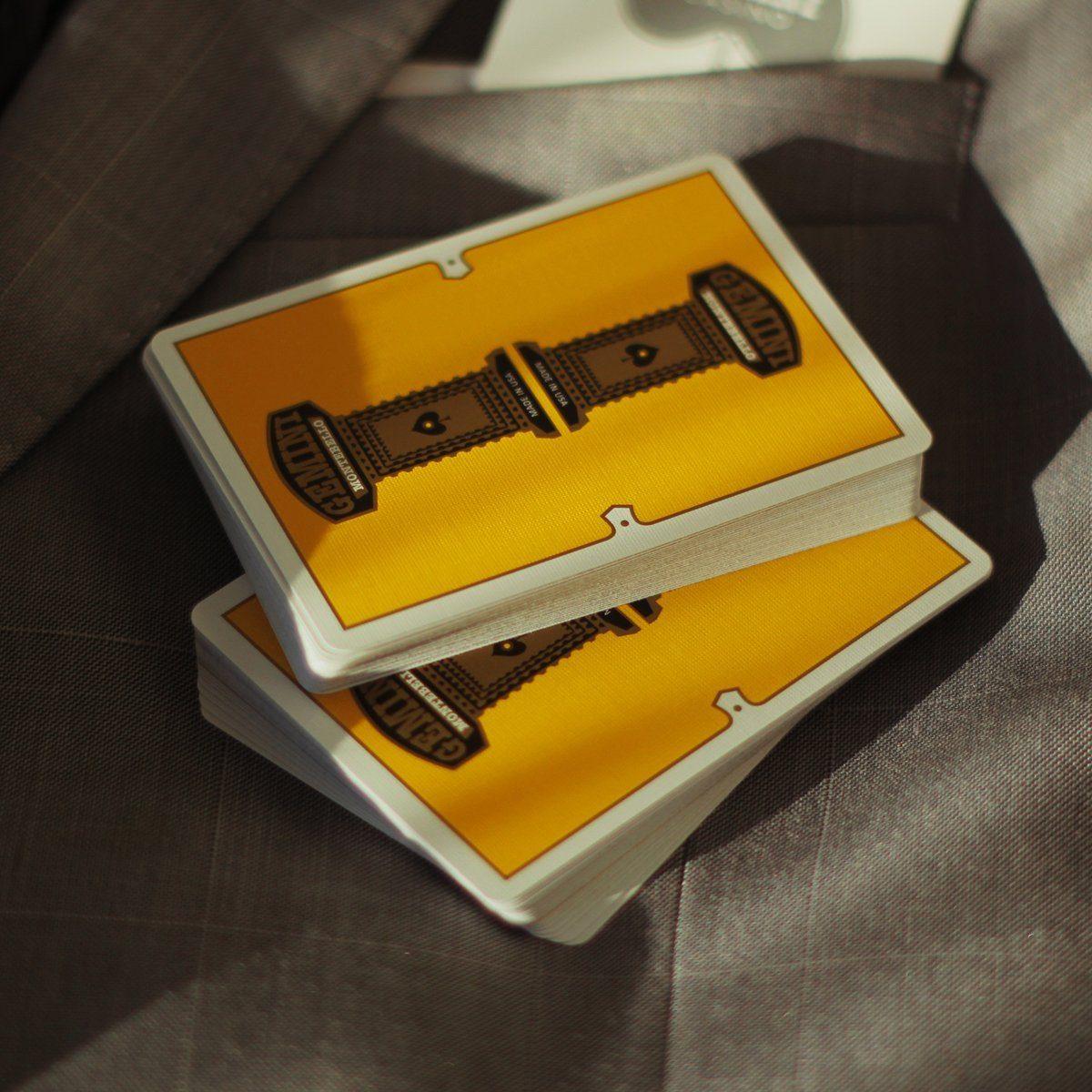 Gemini Casino Yellow Playing Cards by Gemini