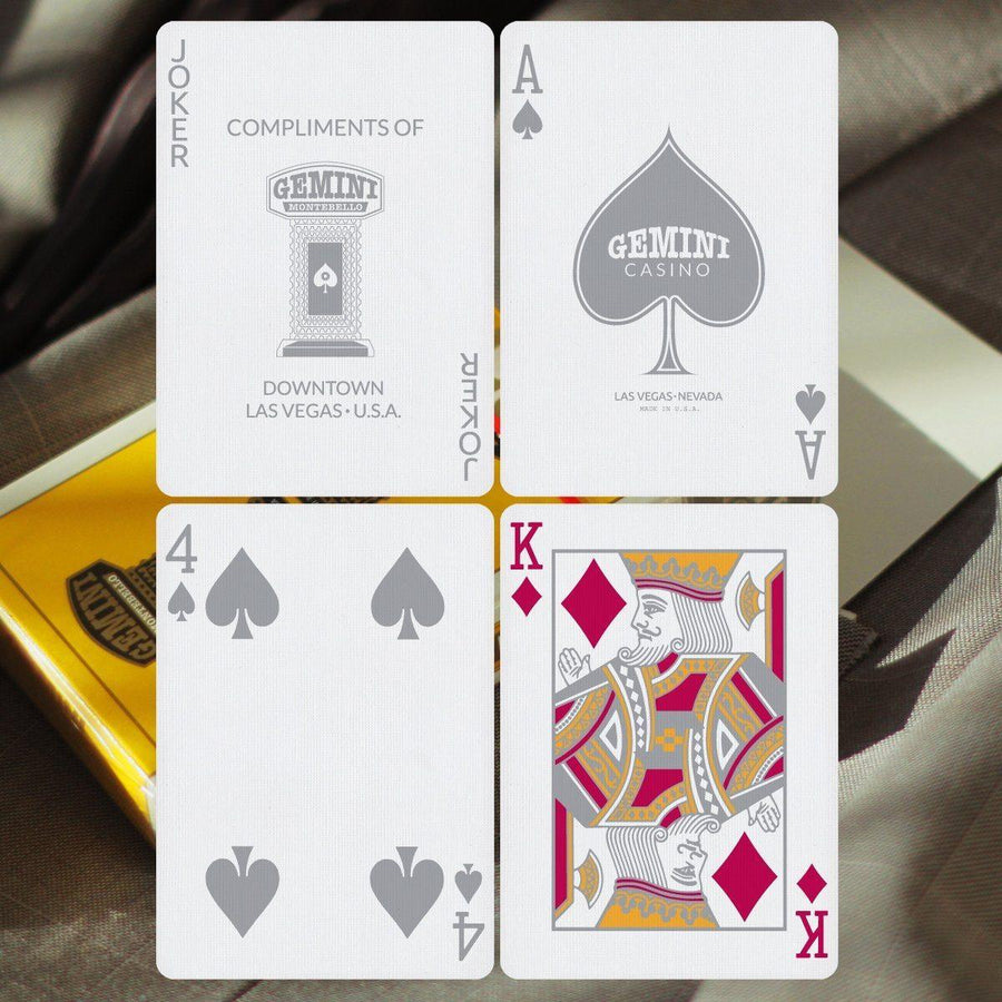 Gemini Casino Yellow Playing Cards –