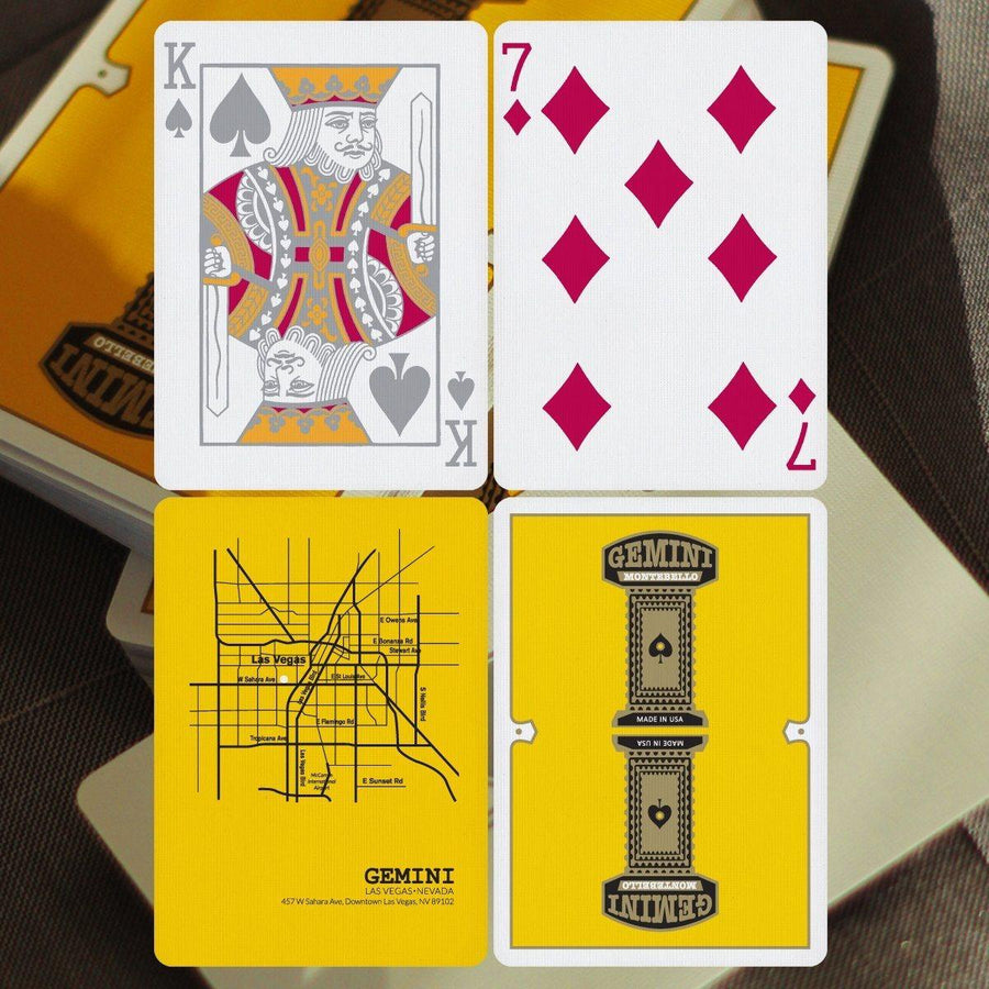 Gemini Casino Yellow Playing Cards by Gemini