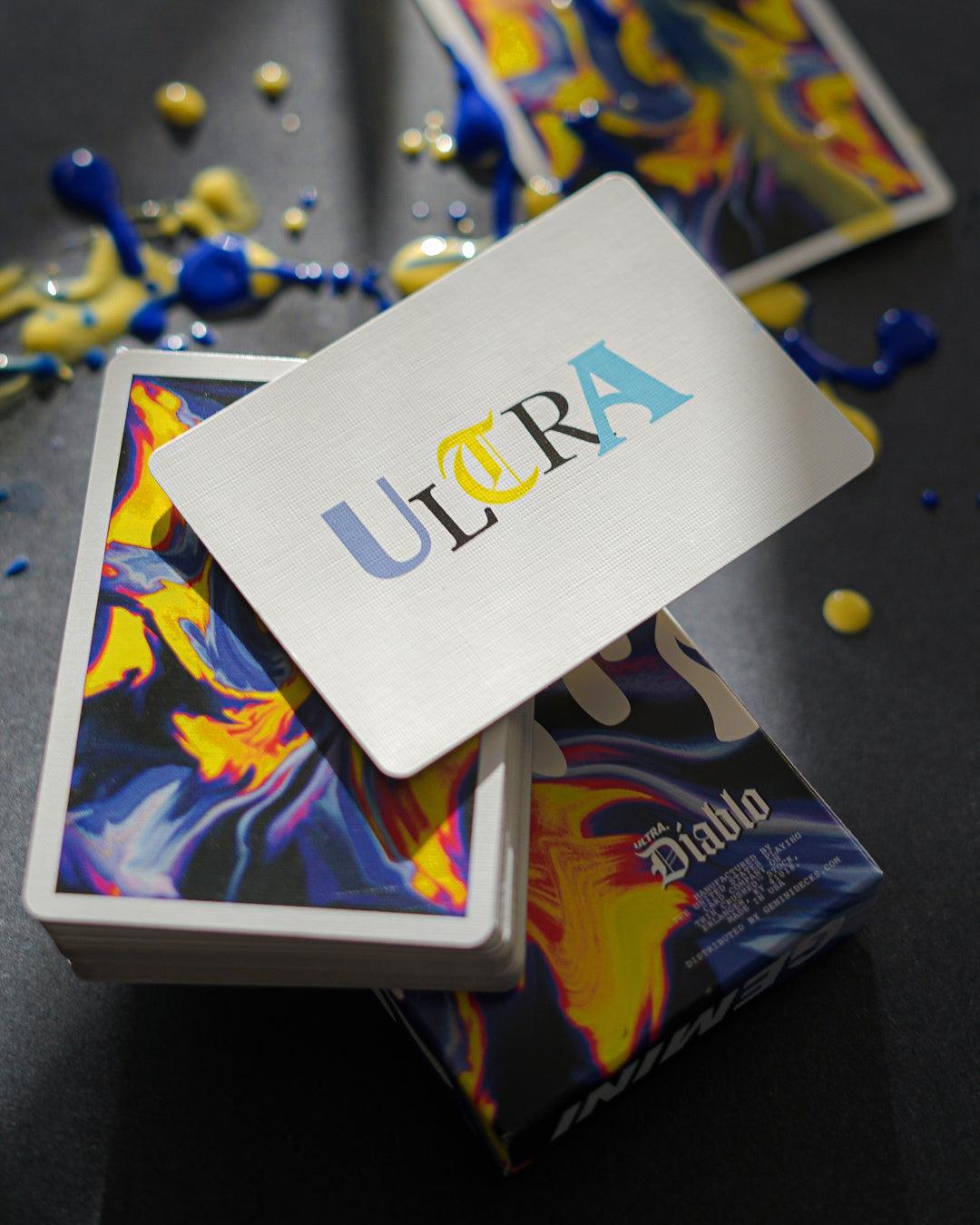 Ultra Diablo Blue Playing Cards Playing Cards by Gemini