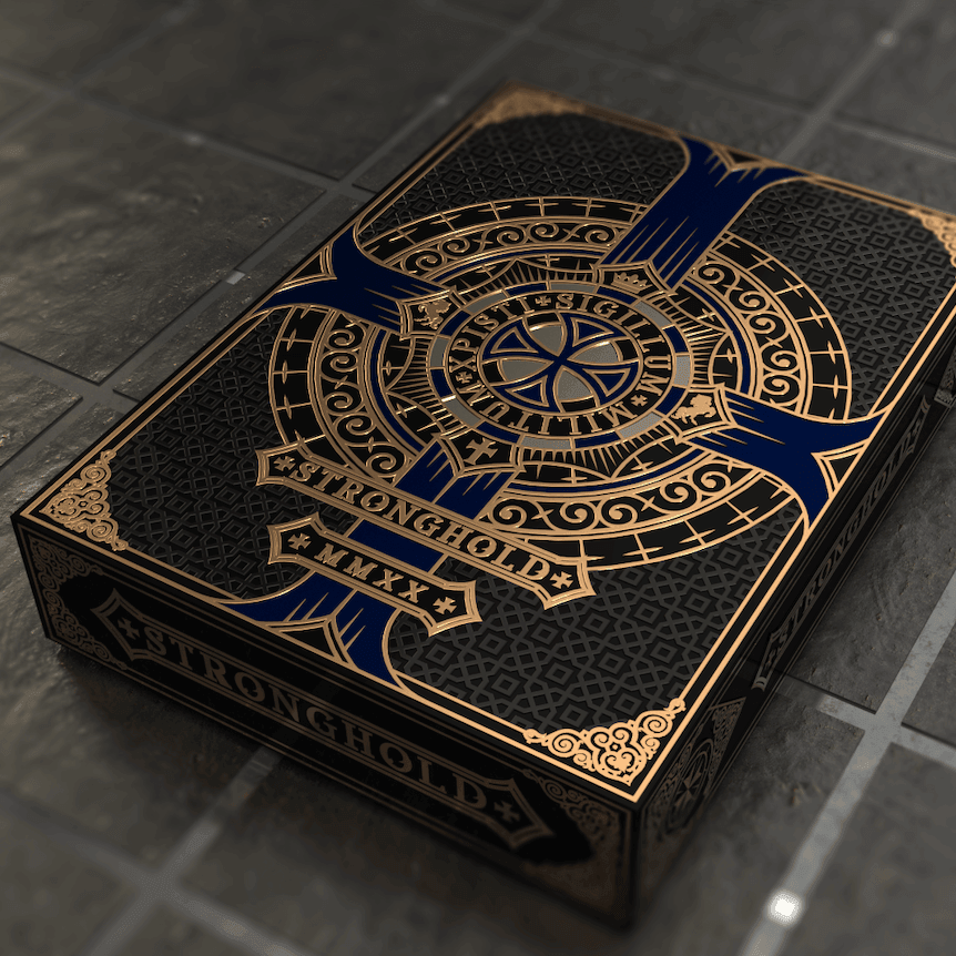 Gilded - Stronghold Sapphire Copper Edition Playing Cards Playing Cards by Gamblers Warehouse