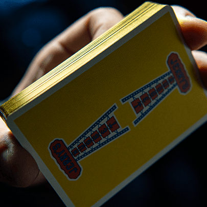 Gilded Vintage Feel Jerry's Nuggets - Yellow Playing Cards by Expert Playing Card Co.