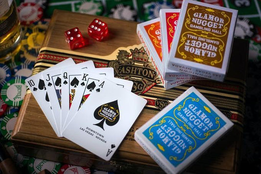 Glamor Nugget (Blue) Playing Cards by RarePlayingCards.com