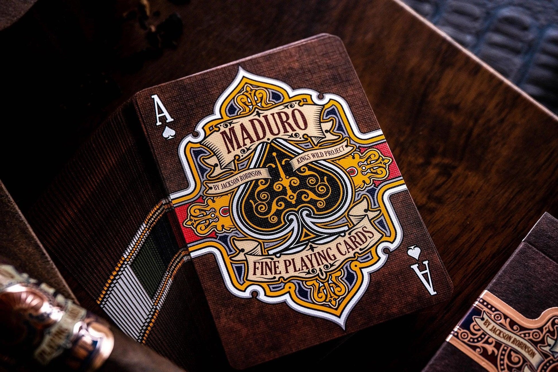 Gold Maduro Playing Cards - 2nd Edition Playing Cards by Kings Wild Project