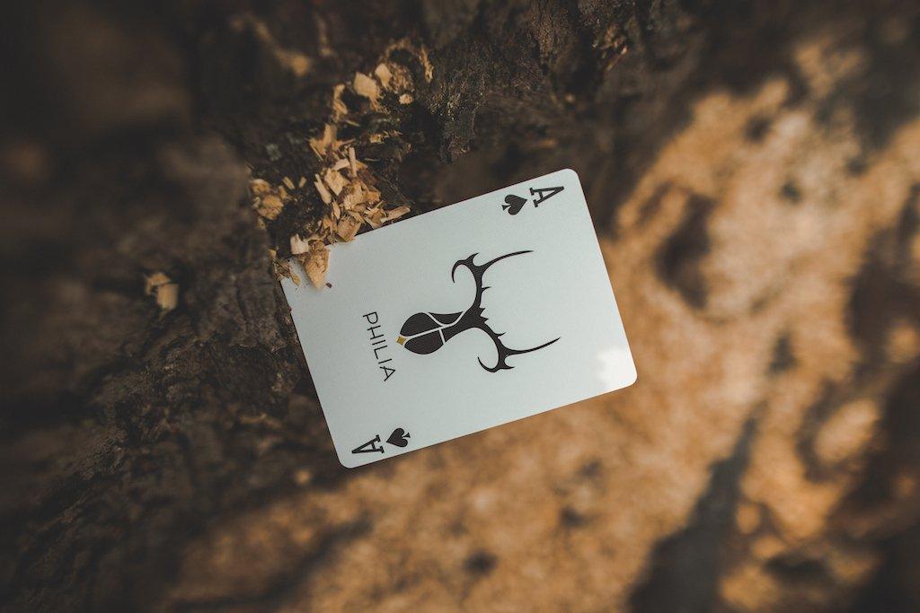 Gold Philia Playing Cards by Riffle Shuffle Playing Card Company