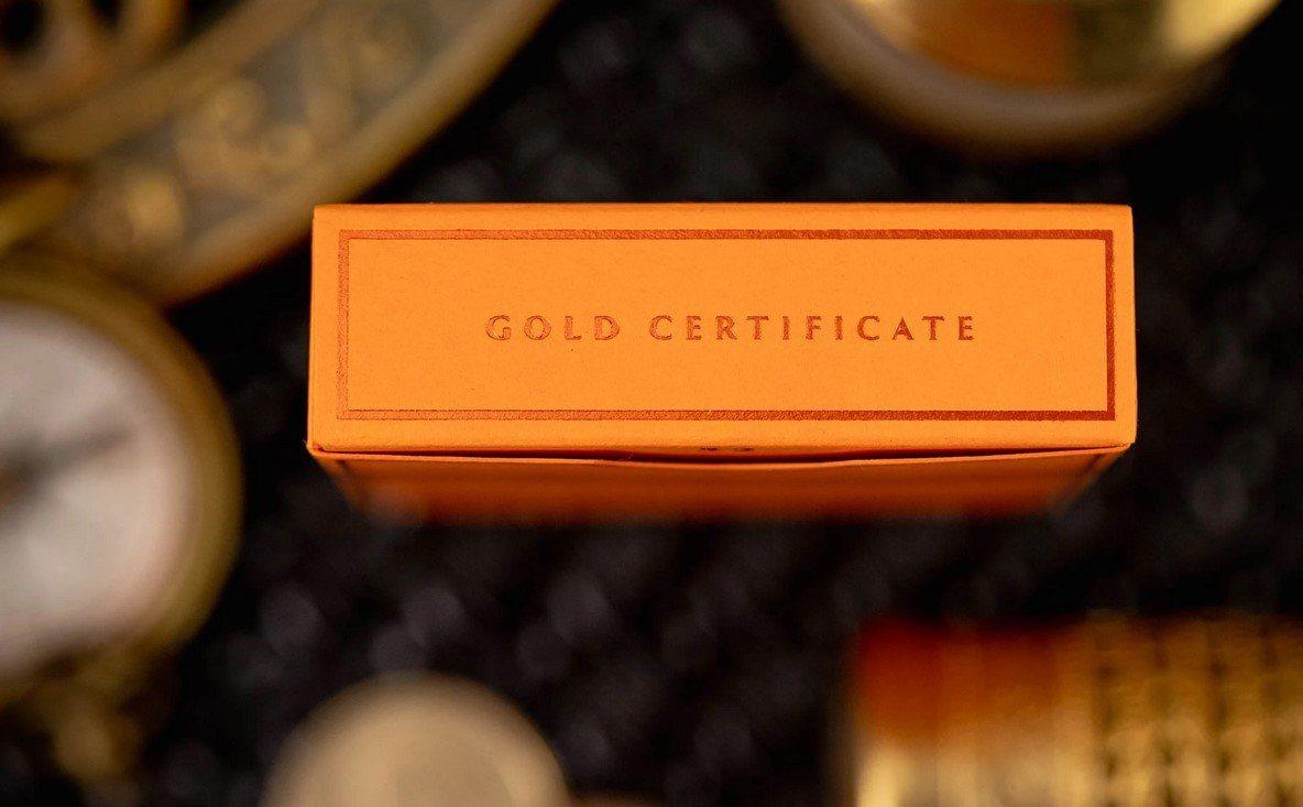 Gold Certificate - Foiled Edition Playing Cards Playing Cards by Kings Wild Project