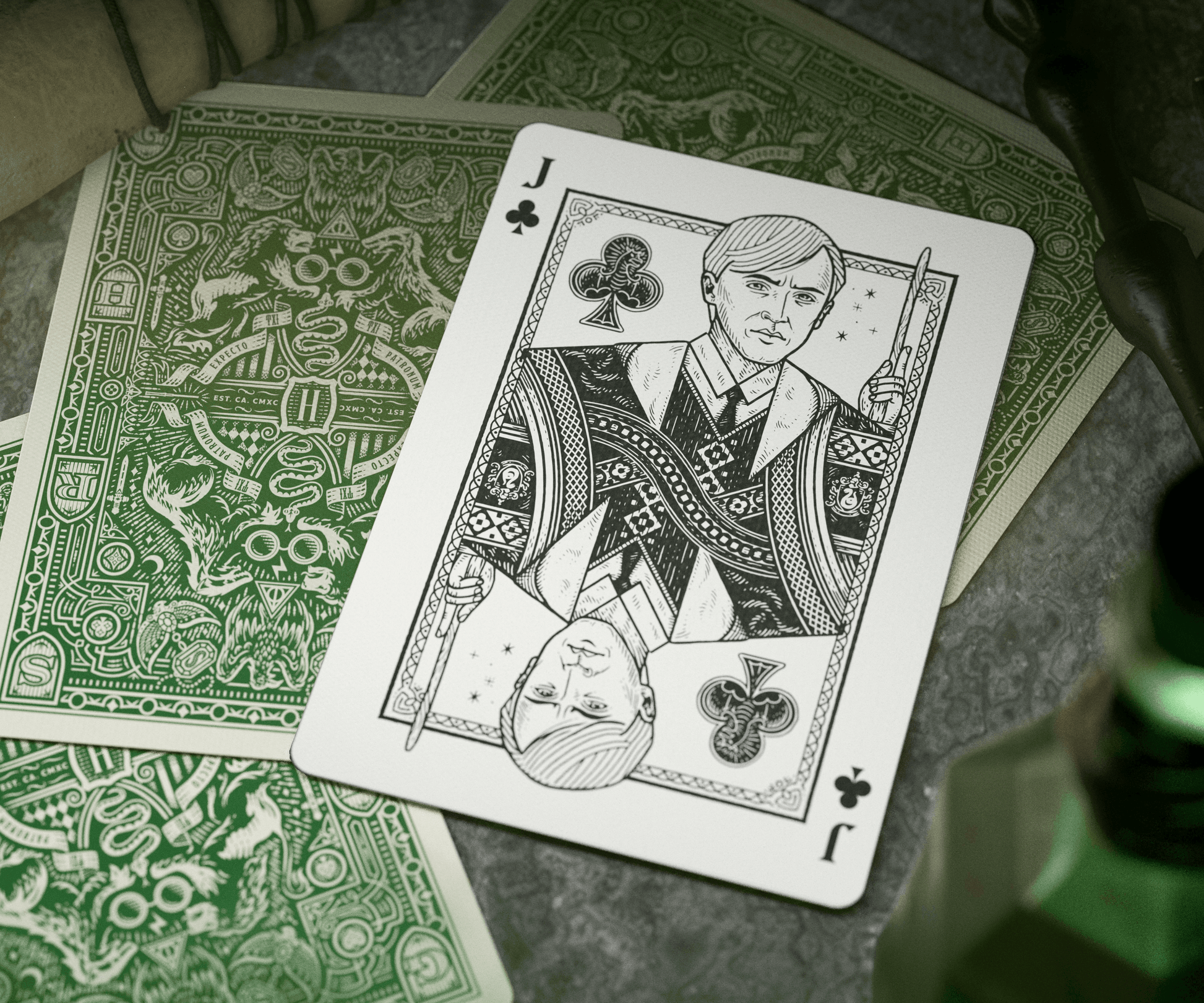 Harry Potter Playing Cards - Slytherin Playing Cards by Theory11