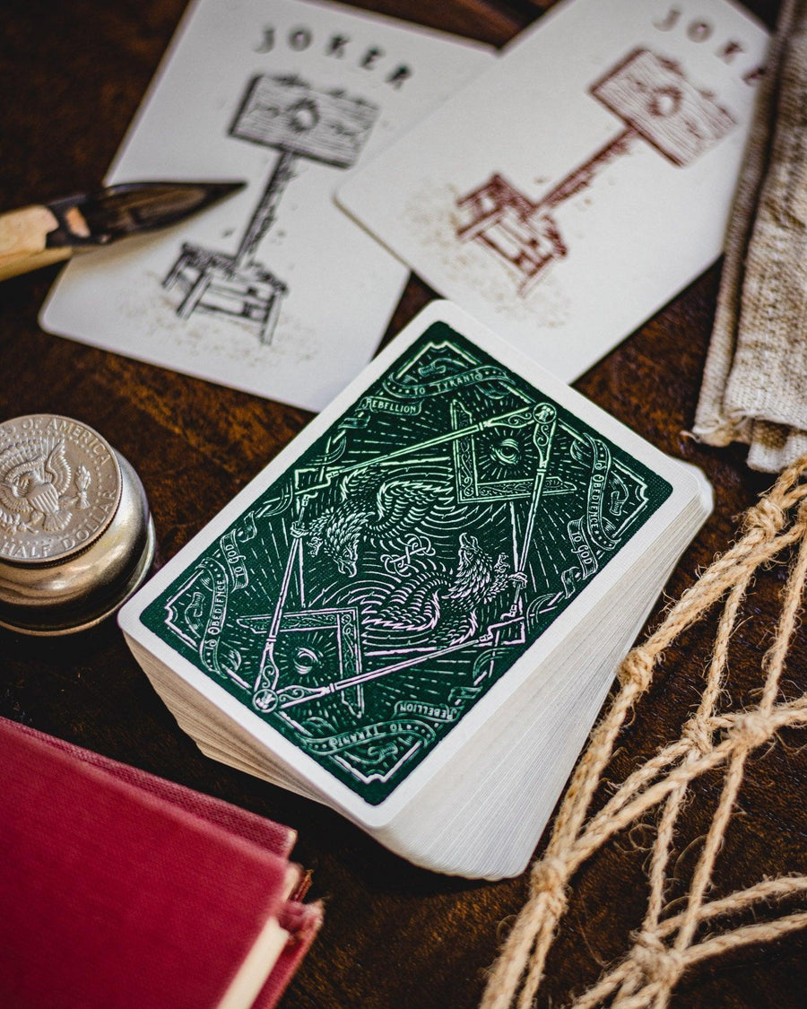 Sons of Liberty Playing Cards - Green Edition Playing Cards by Dan & Dave
