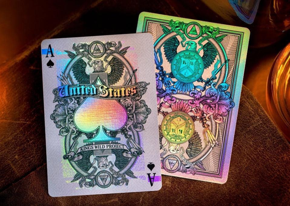 Holographic Legal Tender Version II by Kings Wild Projects Playing Cards by Kings Wild Project