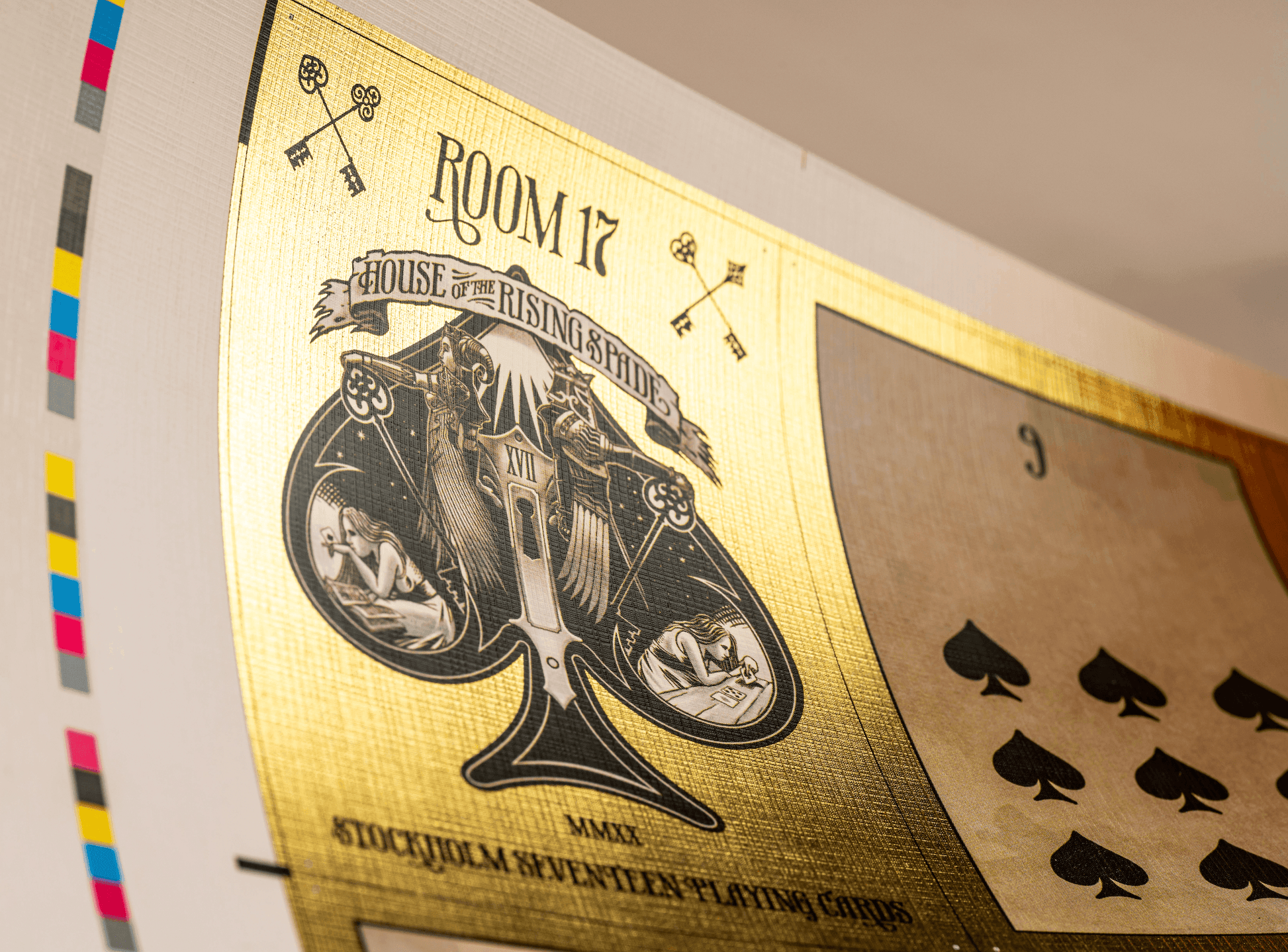 Uncut Sheet with signature - House of the Rising Spade Cartomancer V2 Playing Cards by Stockholm 17