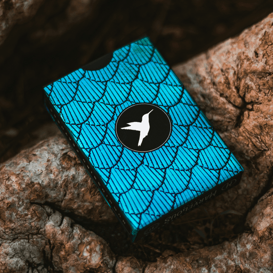 Marvelous Hummingbird Feathers Playing Cards Blue Playing Cards by Marvelous Decks Playing Cards