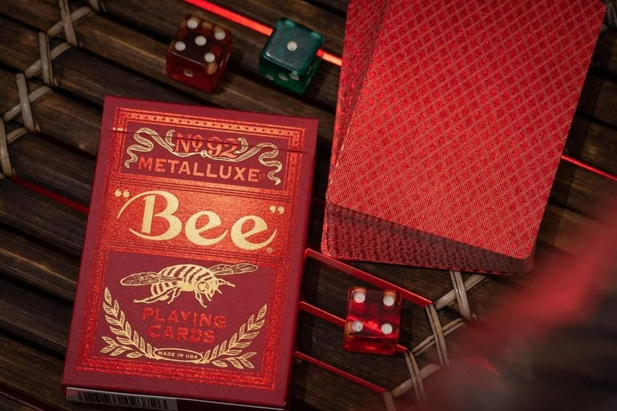 Bee MetalLuxe Red Playing Cards Playing Cards by US Playing Card Co.