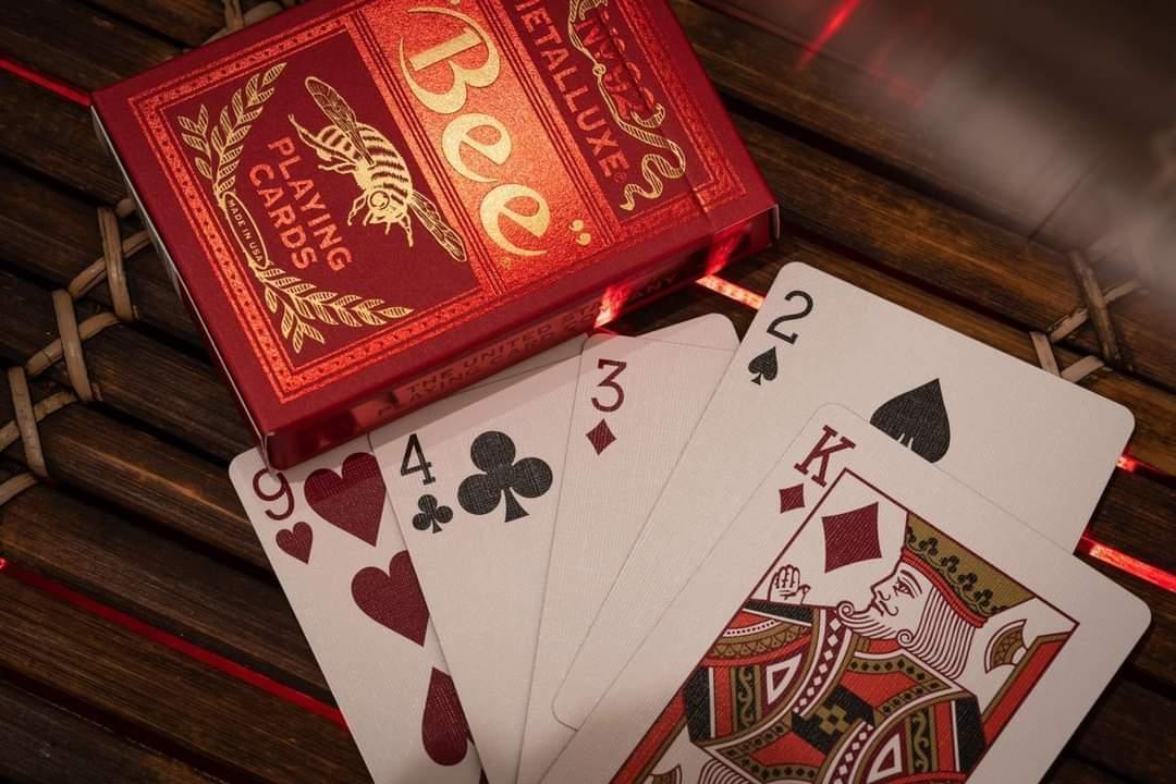 Bee MetalLuxe Red Playing Cards Playing Cards by US Playing Card Co.