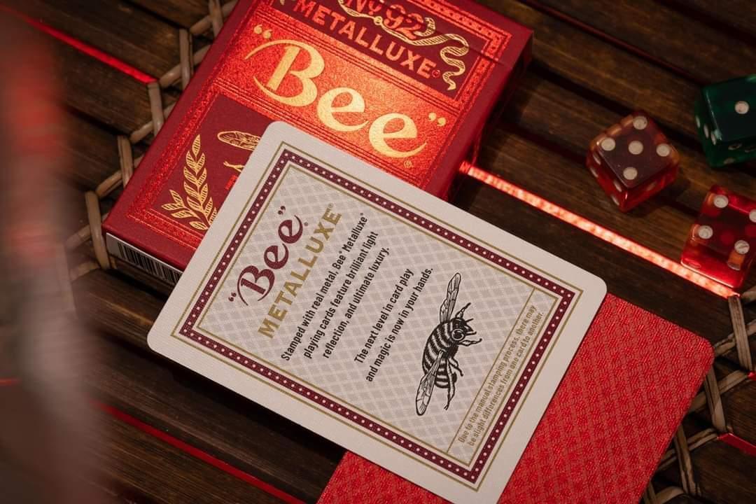 Bee MetalLuxe Red Playing Cards Playing Cards by US Playing Card Co.