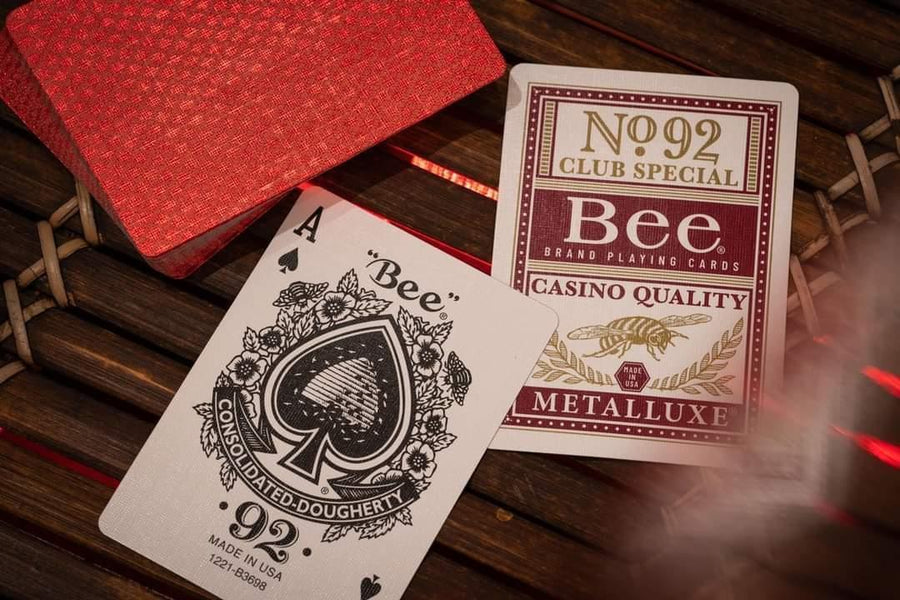 Bee MetalLuxe Red Playing Cards Playing Cards by US Playing Card Co.