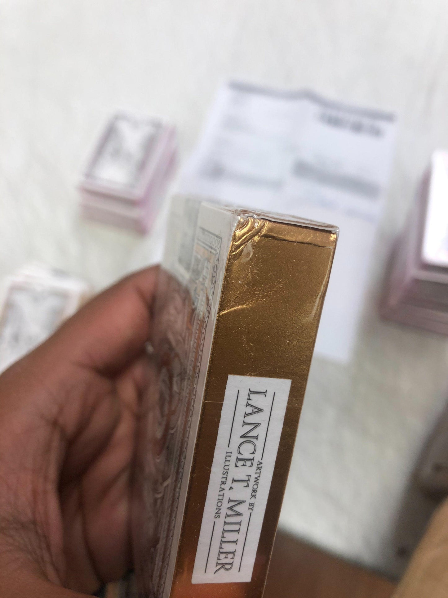 Non refundable - Damaged Gold Diffractor Playing Cards Playing Cards by Diffractor Playing Cards