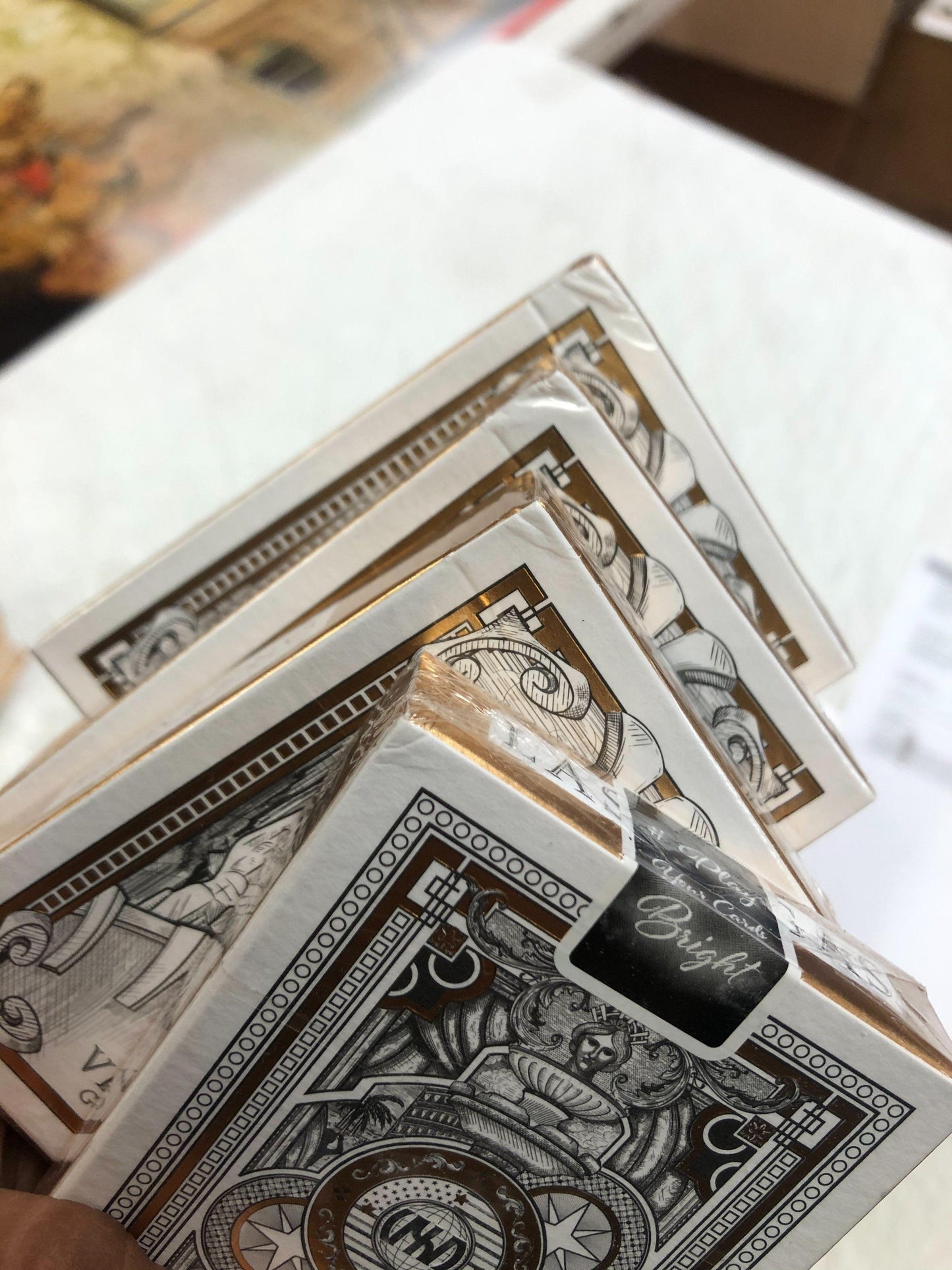 Non refundable - Damaged Gold Diffractor Playing Cards Playing Cards by Diffractor Playing Cards