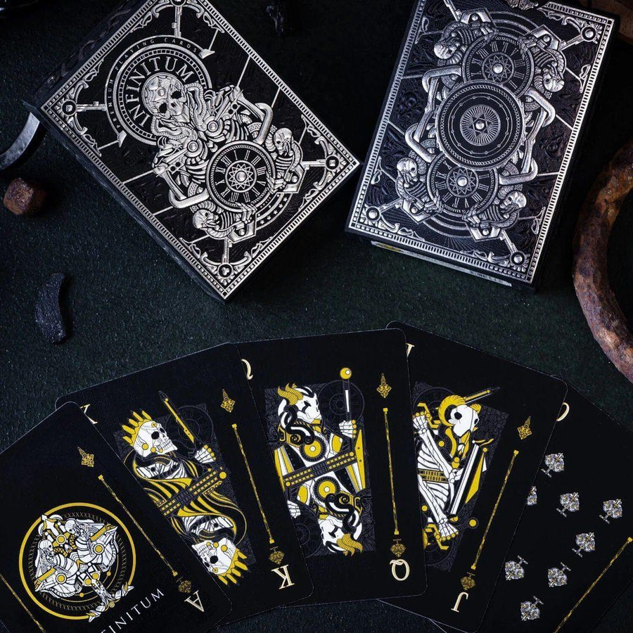 Infinitum Playing Cards - Midnight Black Playing Cards by Elephant Playing Cards