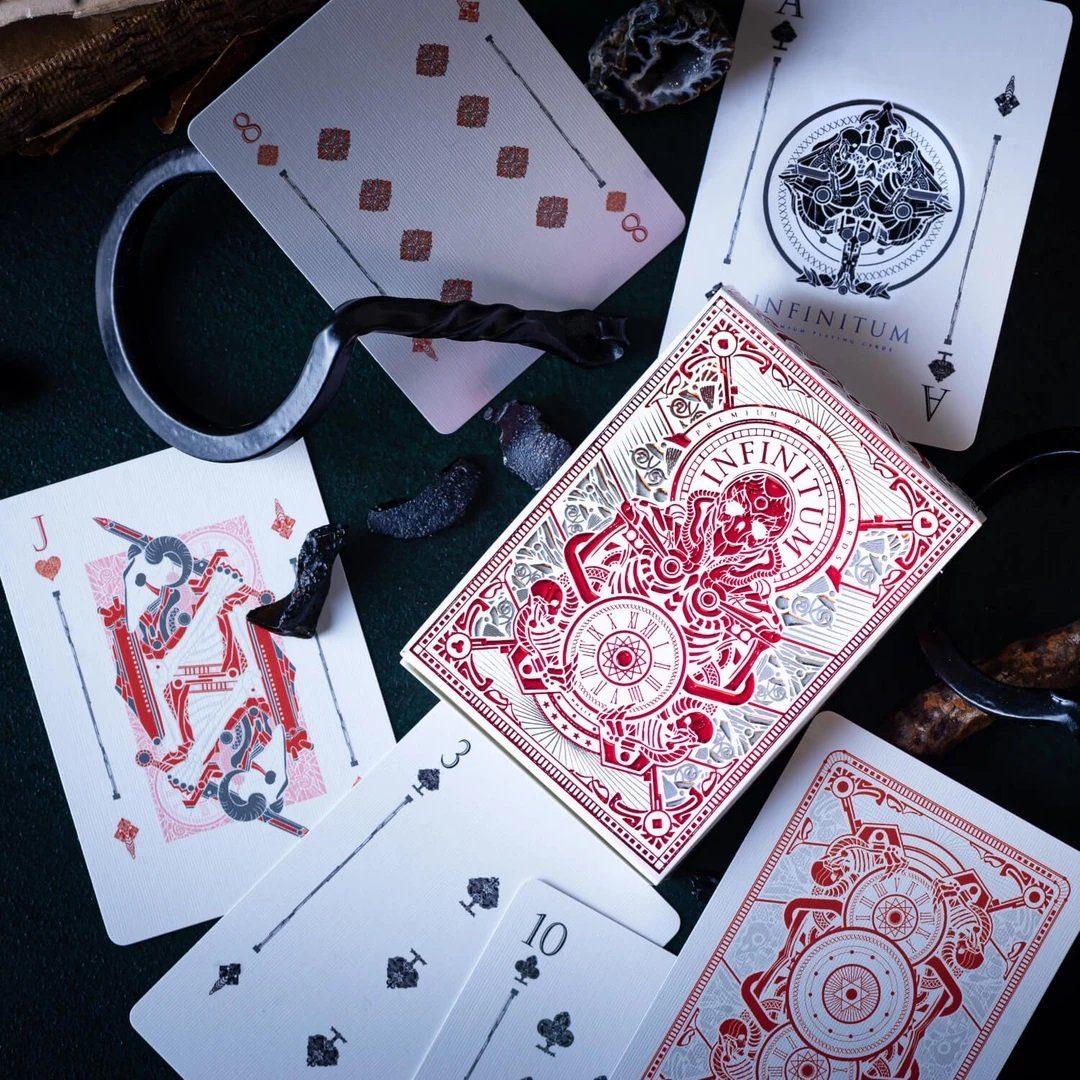 Infinitum Playing Cards - Ghost White Playing Cards by Elephant Playing Cards