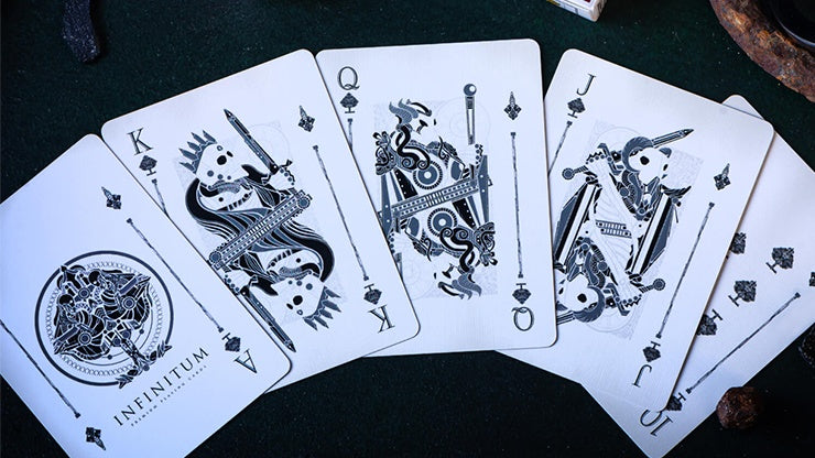 Infinitum Playing Cards - Ghost White Playing Cards by Elephant Playing Cards