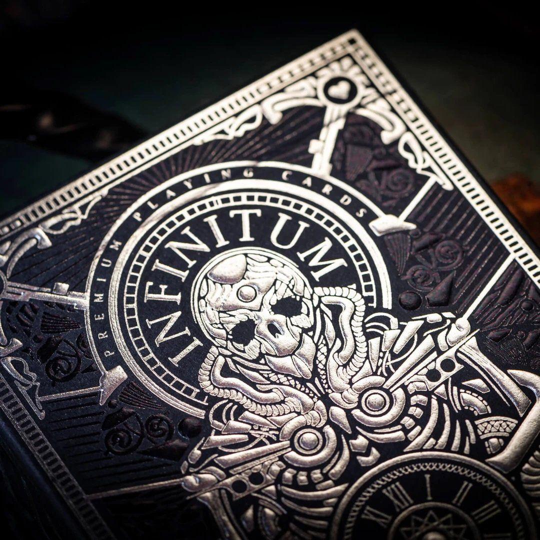 Infinitum Playing Cards - Midnight Black Playing Cards by Elephant Playing Cards
