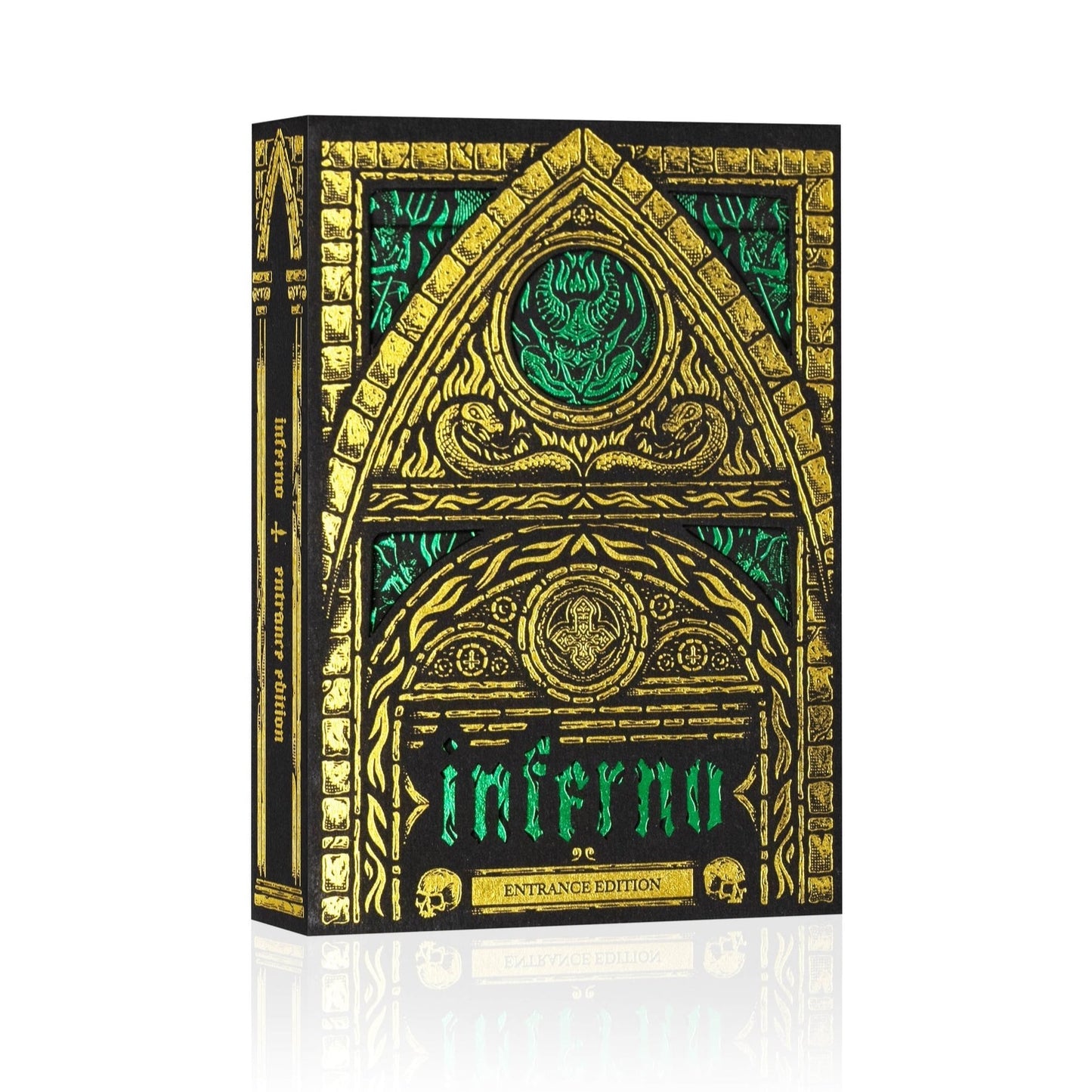 Inferno Playing Cards Emerald Blaze Playing Cards by Darkside Playing Card Co