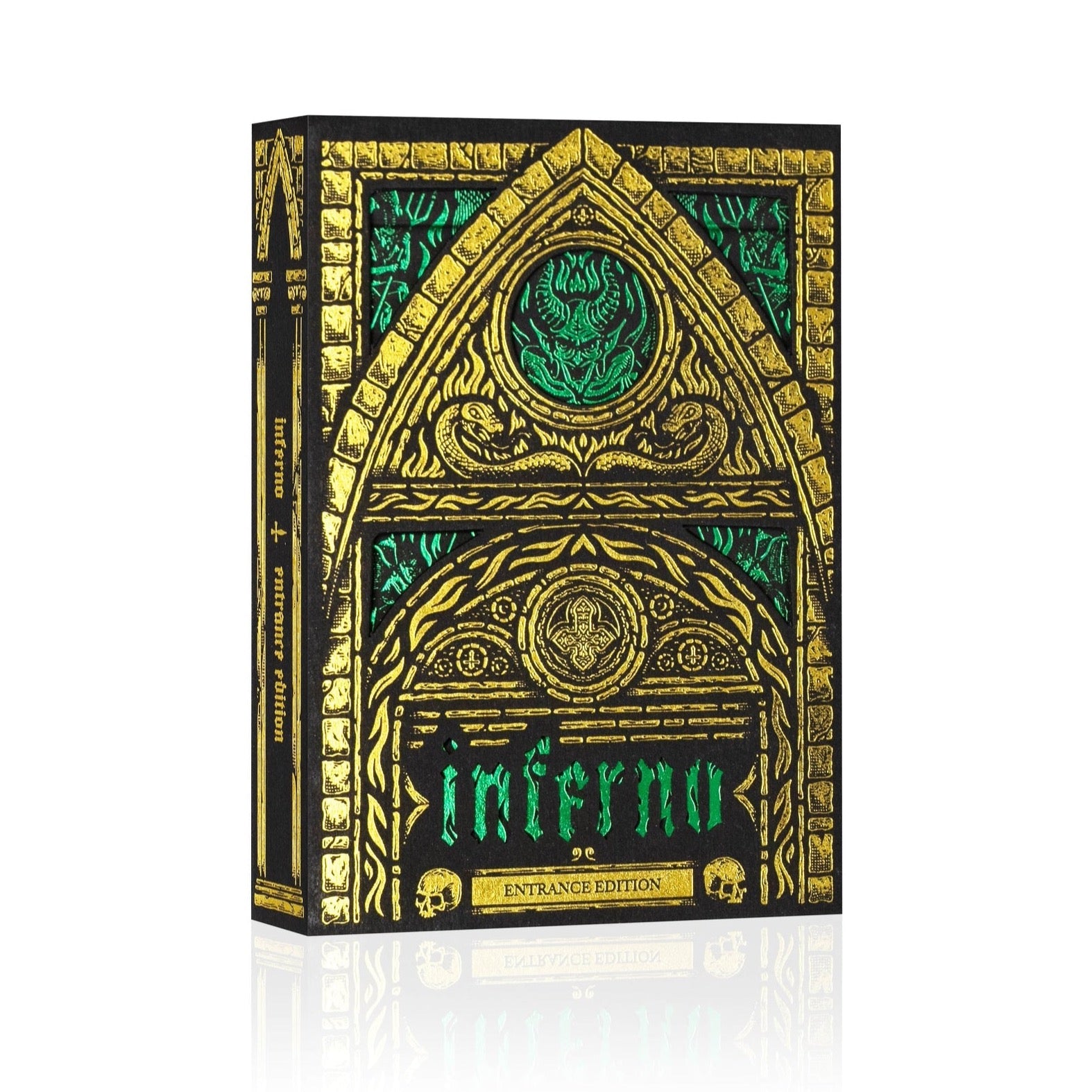Inferno Playing Cards Emerald Blaze Playing Cards by Darkside Playing Card Co