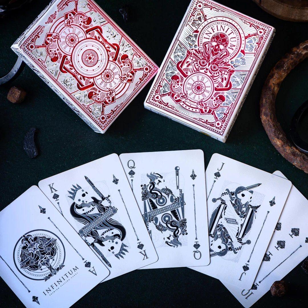 Infinitum Playing Cards - Ghost White Playing Cards by Elephant Playing Cards