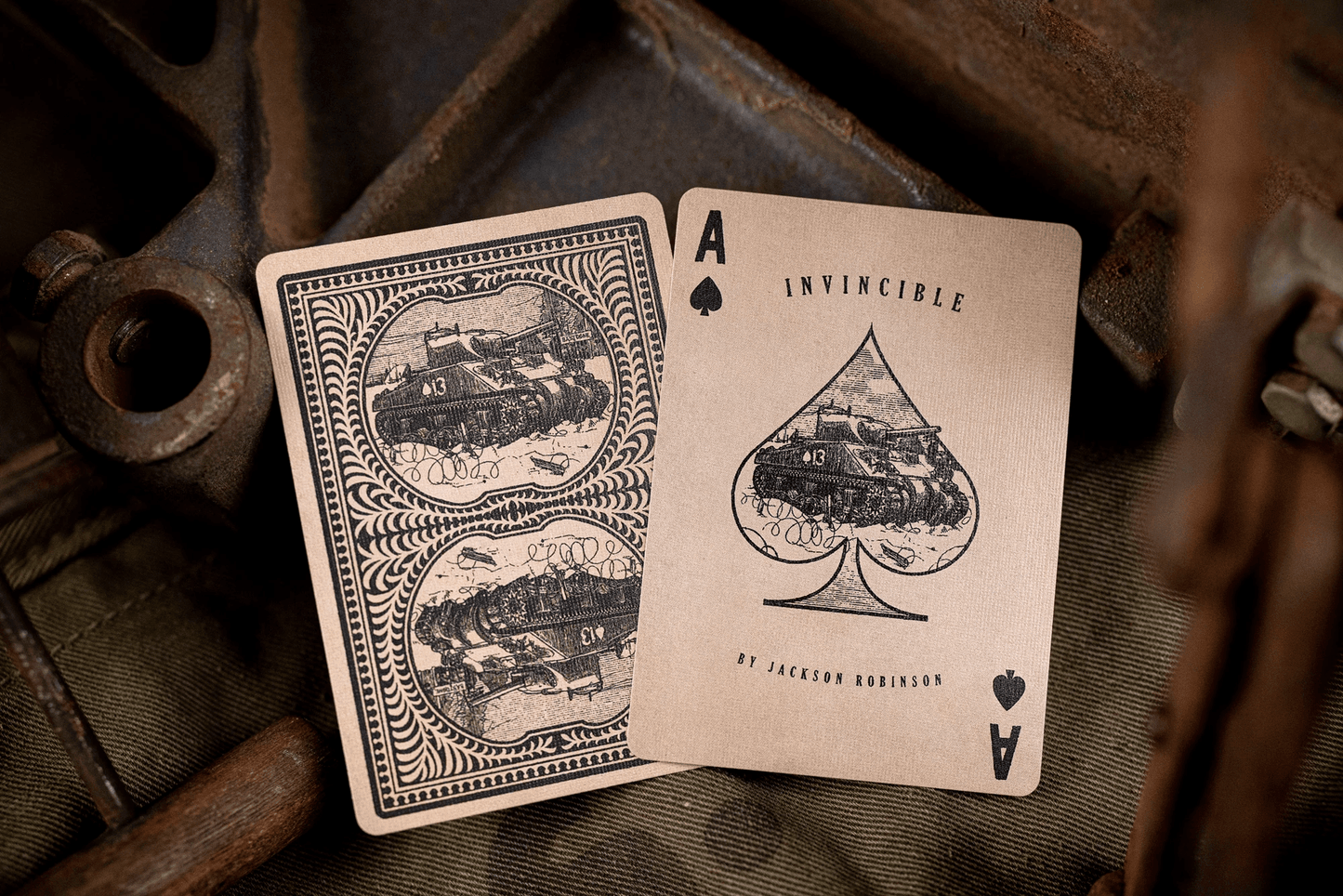 Invincible - Sherman Tank Playing Cards Playing Cards by Kings Wild Project