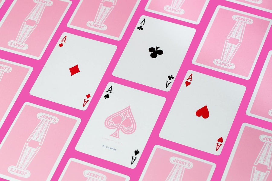 Jerry's Nugget Rose Playing Cards by Riffle Shuffle Playing Card Company